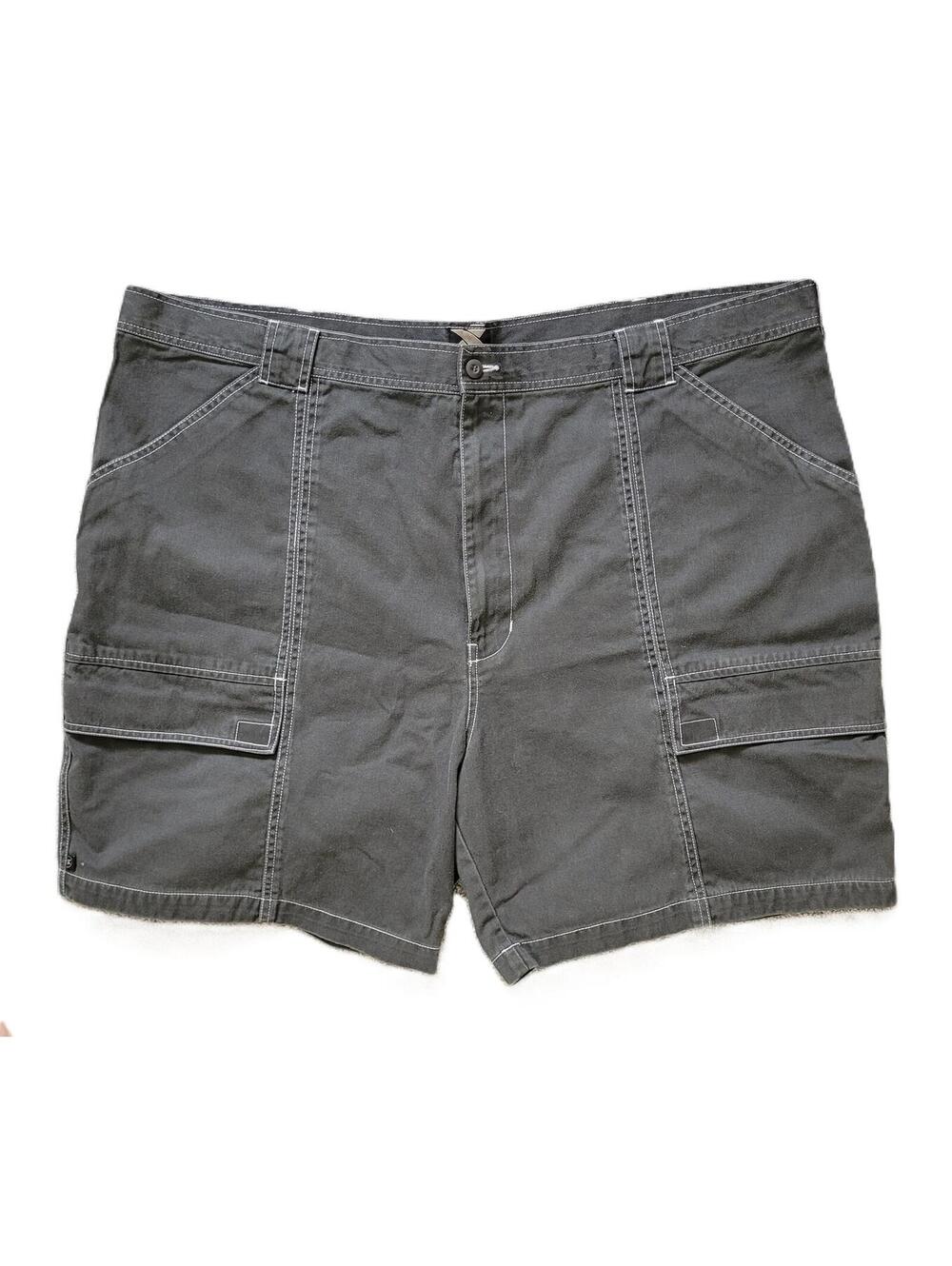 XTERRA Men’s 49” Waist Cargo Shorts Gray Utility Hiking Outdoor